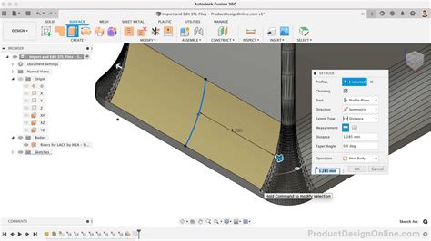 fusion 360 import stl file